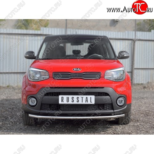 14 499 р. Одинарная защита переднего бампера диаметром 42 мм SLITKOFF  KIA Soul  PS (2014-2016) дорестайлинг  с доставкой в г. Воронеж