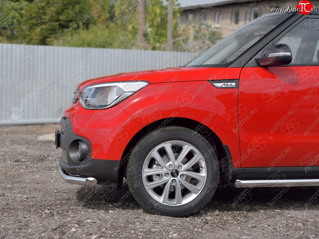 16 749 р. Одинарная защита переднего бампера диаметром 63 мм SLITKOFF KIA Soul PS дорестайлинг (2014-2016)  с доставкой в г. Воронеж