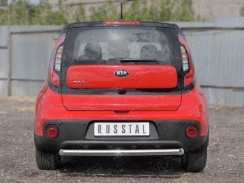 14 799 р. Одинарная защита заднего бампера из трубы диаметром 63 мм SLITKOFF  KIA Soul  PS (2014-2016) дорестайлинг  с доставкой в г. Воронеж. Увеличить фотографию 3