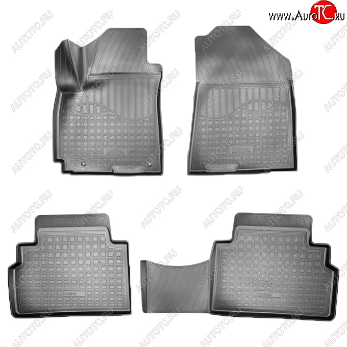 2 099 р. Коврики салонные Noplast (3D)  KIA Soul  SK3 (2018-2022) (Черные)  с доставкой в г. Воронеж