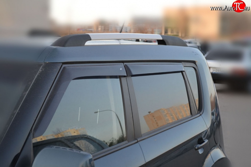 999 р. Комплект дефлекторов окон (ветровиков) 4 шт. Russtal KIA Soul AM дорестайлинг (2008-2011)  с доставкой в г. Воронеж