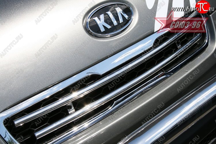 5 984 р. Декоративный элемент решетки радиатора Souz-96 (d16)  KIA Soul  AM (2008-2011) дорестайлинг  с доставкой в г. Воронеж