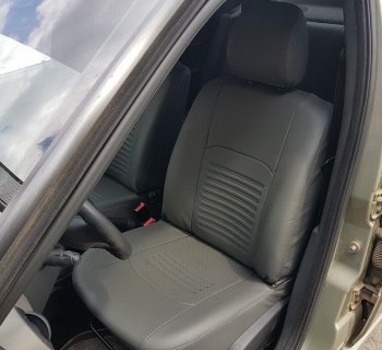 6 799 р. Чехлы для сидений Lord Autofashion Турин (экокожа)  KIA Spectra (2000-2009) (Серый, вставка Серая)  с доставкой в г. Воронеж. Увеличить фотографию 3