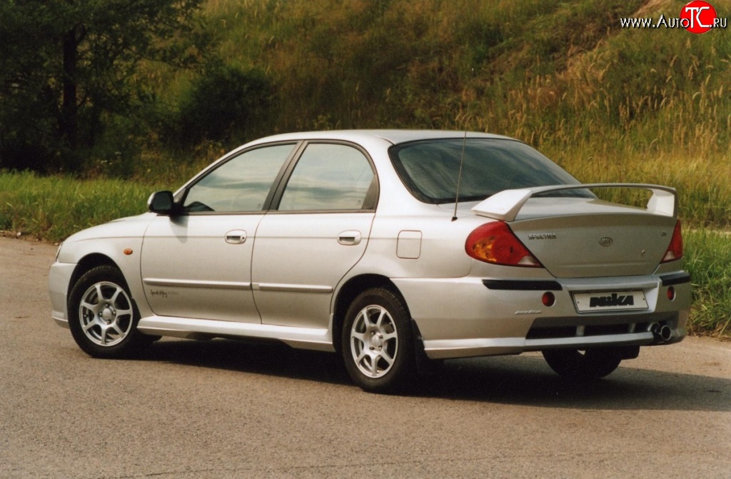 3 549 р. Пороги накладки Nika Sport KIA Spectra (2000-2009) (Неокрашенные)  с доставкой в г. Воронеж