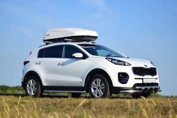 25 749 р. Защита порогов вогнутая из трубы Ø63 Petroil Tuning  KIA Sportage  4 QL (2016-2022) дорестайлинг, рестайлинг (Нержавеющая полированная сталь)  с доставкой в г. Воронеж. Увеличить фотографию 3