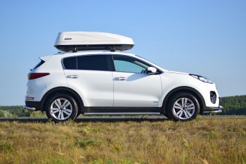 25 749 р. Защита порогов вогнутая из трубы Ø63 Petroil Tuning  KIA Sportage  4 QL (2016-2022) дорестайлинг, рестайлинг (Нержавеющая полированная сталь)  с доставкой в г. Воронеж. Увеличить фотографию 4