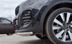 11 399 р. Защита переднего бампера (Ø42 мм, нержавейка) SLITKOFF  KIA Sportage  4 QL (2016-2018) дорестайлинг  с доставкой в г. Воронеж. Увеличить фотографию 3