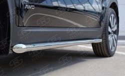 14 999 р. Защита порогов из круглой трубы диаметром 42 мм SLITKOFF  KIA Sportage  4 QL (2016-2018) дорестайлинг  с доставкой в г. Воронеж. Увеличить фотографию 3