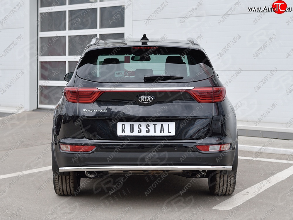 16 249 р. Защита заднего бампера (Ø42 мм, нержавейка) SLITKOFF  KIA Sportage  4 QL (2016-2018) дорестайлинг  с доставкой в г. Воронеж
