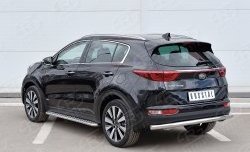 16 949 р. Защита заднего бампера (Ø63 мм, нержавейка, (кроме gt-line) SLITKOFF  KIA Sportage  4 QL (2016-2018) дорестайлинг  с доставкой в г. Воронеж. Увеличить фотографию 2
