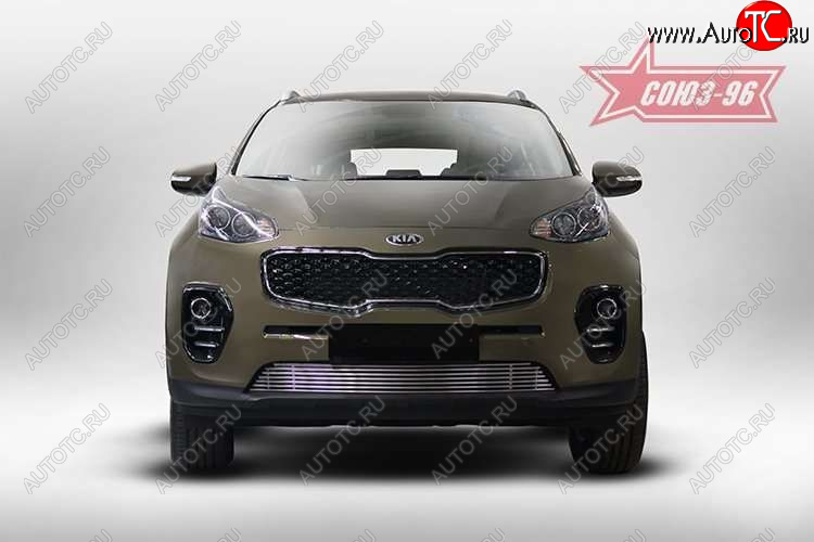 881 р. Декоративный элемент воздухозаборника Souz96  KIA Sportage  4 QL (2016-2022) дорестайлинг, рестайлинг (Хром 10 мм)  с доставкой в г. Воронеж