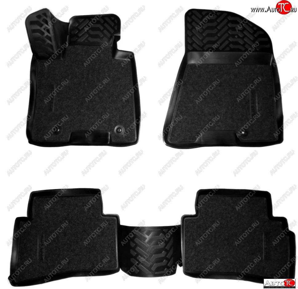 3 369 р. Коврики салона Aileron (3D) SOFT  KIA Sportage  4 QL (2016-2018) дорестайлинг  с доставкой в г. Воронеж
