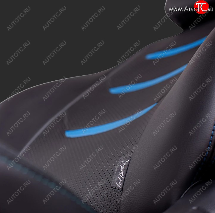 10 299 р. Чехлы для сидений Lord Autofashion Турин 2 (экокожа, спинка 40/60, подлокотник, 2 П- и 3 Г-образных подголовника)  KIA Sportage  4 QL (2016-2018) дорестайлинг (Черный, вставка черная/синяя, строчка синяя)  с доставкой в г. Воронеж