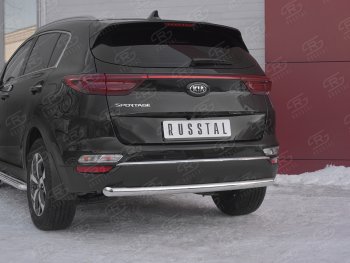 16 799 р. Защита заднего бампера (Ø63 мм, нержавейка) SLITKOFF  KIA Sportage  4 QL (2018-2022) рестайлинг  с доставкой в г. Воронеж. Увеличить фотографию 2