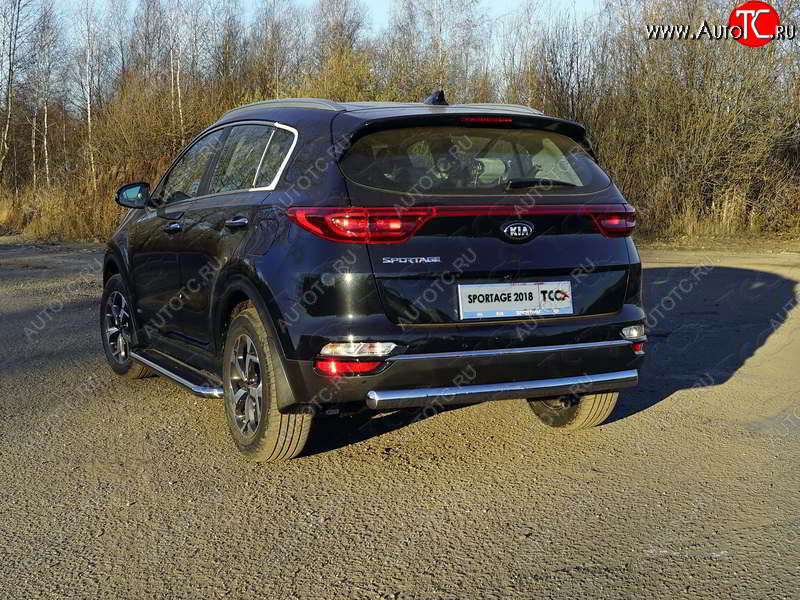 20 699 р. Защита заднего бампера (овальная) ТСС 75х42 мм  KIA Sportage  4 QL (2018-2022) рестайлинг  с доставкой в г. Воронеж