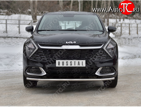 14 699 р. Защита переднего бампера (кроме STYLE и X-LINE, труба, d42) SLITKOFF  KIA Sportage  5 NQ5 (2021-2025)  с доставкой в г. Воронеж