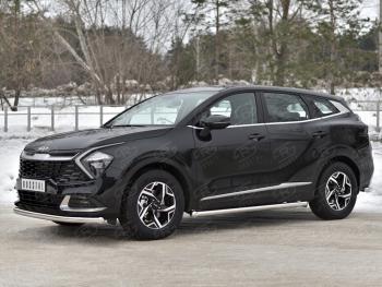15 899 р. Защита переднего бампера (кроме STYLE и X-LINE, труба, d63мм.) SLITKOFF  KIA Sportage  5 NQ5 (2021-2025)  с доставкой в г. Воронеж. Увеличить фотографию 4