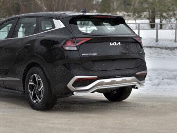 12 299 р. Защита заднего бампера (труба, d42, волна) SLITKOFF  KIA Sportage  5 NQ5 (2021-2025)  с доставкой в г. Воронеж. Увеличить фотографию 2
