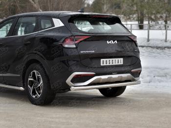 15 899 р. Защита заднего бампера (труба, d63) SLITKOFF  KIA Sportage  5 NQ5 (2021-2025)  с доставкой в г. Воронеж. Увеличить фотографию 2
