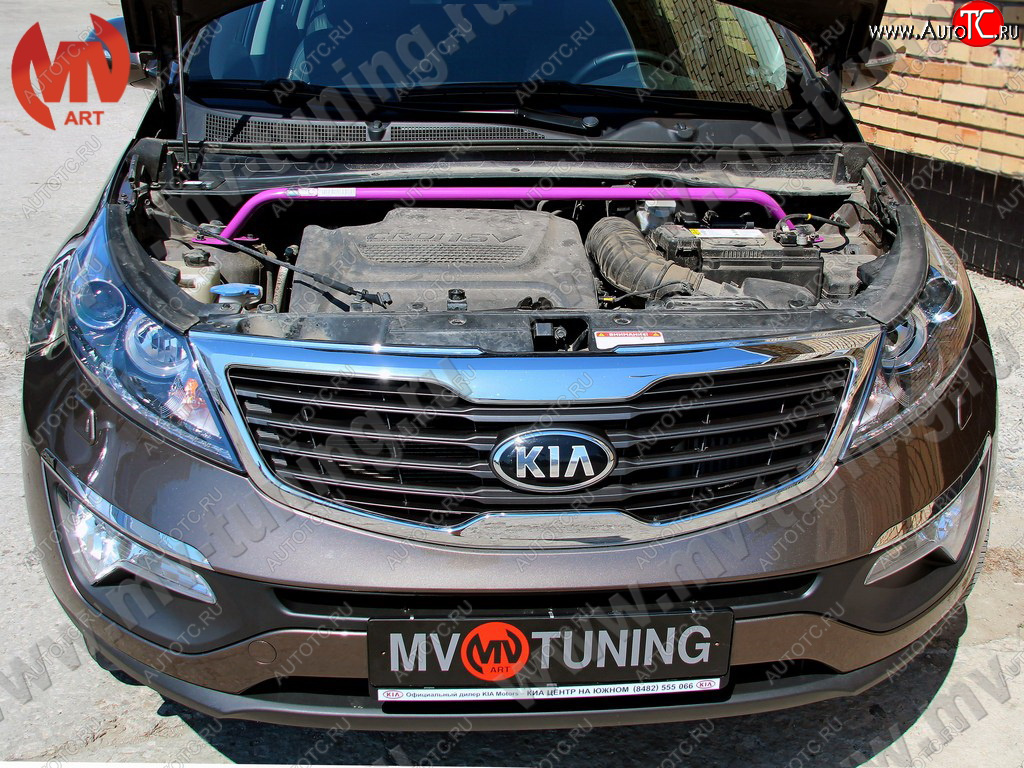 3 189 р. Растяжка (распорка) передних стоек MV-Tuning  KIA Sportage  3 SL (2010-2016) дорестайлинг, рестайлинг  с доставкой в г. Воронеж