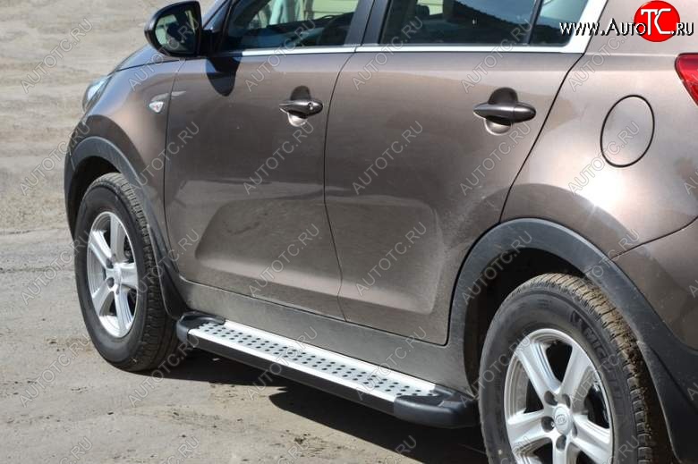 21 999 р. Порожки для ног Бумер (алюминий)  KIA Sportage  3 SL (2010-2016) дорестайлинг, рестайлинг  с доставкой в г. Воронеж