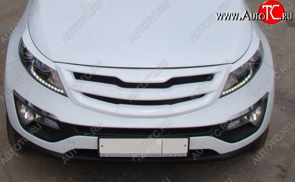 3 699 р. Решётка радиатора MV-Tuning  KIA Sportage  3 SL (2010-2016) дорестайлинг, рестайлинг (Неокрашенная, Без сетки)  с доставкой в г. Воронеж