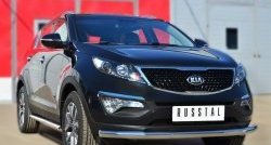 15 799 р. Одинарная защита переднего бампера диаметром 63 мм SLITKOFF  KIA Sportage  3 SL (2010-2014) дорестайлинг  с доставкой в г. Воронеж. Увеличить фотографию 4