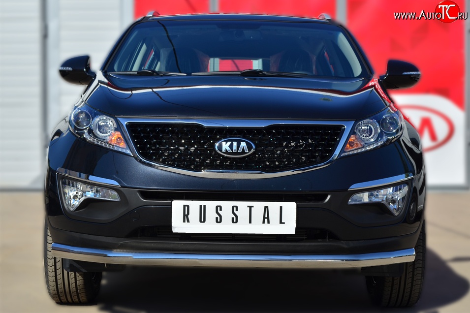 15 799 р. Одинарная защита переднего бампера диаметром 63 мм SLITKOFF  KIA Sportage  3 SL (2010-2014) дорестайлинг  с доставкой в г. Воронеж