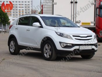 3 699 р. Решётка радиатора MV-Tuning  KIA Sportage  3 SL (2010-2016) дорестайлинг, рестайлинг (Неокрашенная, Без сетки)  с доставкой в г. Воронеж. Увеличить фотографию 2