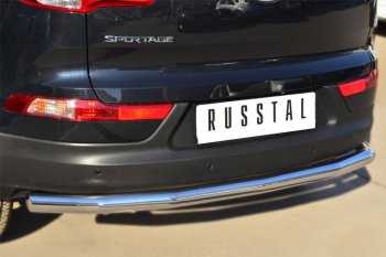 12 999 р. Защита заднего бампера (Ø63 мм, нержавейка) RUSSTAL  KIA Sportage  3 SL (2010-2016) дорестайлинг, рестайлинг  с доставкой в г. Воронеж. Увеличить фотографию 2