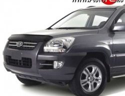 Дефлектор капота NovLine KIA Sportage  2 JE,KM (2004-2008) дорестайлинг