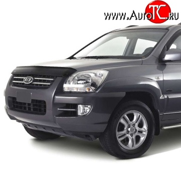 3 299 р. Дефлектор капота NovLine  KIA Sportage  2 JE,KM (2004-2008) дорестайлинг  с доставкой в г. Воронеж