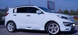 7 799 р. Накладка на передний бампер JSW Style  KIA Sportage  3 SL (2010-2014) дорестайлинг (Неокрашенная)  с доставкой в г. Воронеж. Увеличить фотографию 4