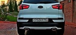 5 399 р. Накладка на задний бампер Ixion Style  KIA Sportage  3 SL (2010-2016) дорестайлинг, рестайлинг (Неокрашенная)  с доставкой в г. Воронеж. Увеличить фотографию 3