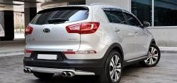 5 399 р. Накладка на задний бампер Ixion Style  KIA Sportage  3 SL (2010-2016) дорестайлинг, рестайлинг (Неокрашенная)  с доставкой в г. Воронеж. Увеличить фотографию 8