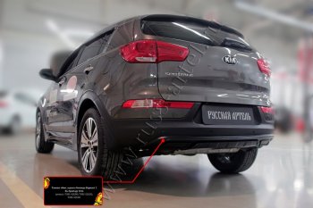 5 649 р. Диффузор заднего бампера RA  KIA Sportage  3 SL (2010-2016) дорестайлинг, рестайлинг (Шагрень, цвет черный)  с доставкой в г. Воронеж. Увеличить фотографию 2