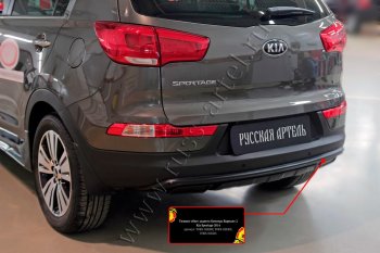 5 649 р. Диффузор заднего бампера RA  KIA Sportage  3 SL (2010-2016) дорестайлинг, рестайлинг (Шагрень, цвет черный)  с доставкой в г. Воронеж. Увеличить фотографию 3