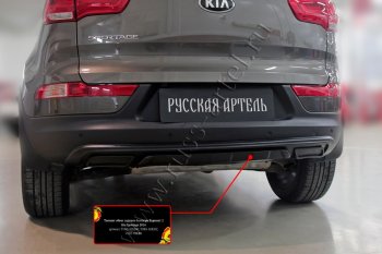 5 649 р. Диффузор заднего бампера RA  KIA Sportage  3 SL (2010-2016) дорестайлинг, рестайлинг (Шагрень, цвет черный)  с доставкой в г. Воронеж. Увеличить фотографию 5