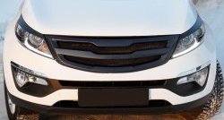 5 349 р. Решётка радиатора RA V2  KIA Sportage  3 SL (2010-2016) дорестайлинг, рестайлинг (С сеткой металлик, Неокрашенная)  с доставкой в г. Воронеж. Увеличить фотографию 5