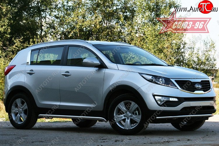 11 564 р. Защита переднего бампера одинарная Souz-96 (d42).  KIA Sportage  3 SL (2010-2014) дорестайлинг  с доставкой в г. Воронеж