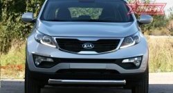 13 319 р. Защита переднего бампера одинарная Souz-96 (d76)  KIA Sportage  3 SL (2010-2014) дорестайлинг  с доставкой в г. Воронеж. Увеличить фотографию 2