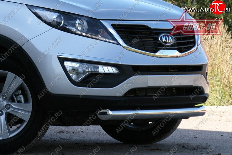 13 319 р. Защита переднего бампера одинарная Souz-96 (d76)  KIA Sportage  3 SL (2010-2014) дорестайлинг  с доставкой в г. Воронеж