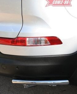Защита заднего бампера из боковых уголков Souz-96 (d42) KIA Sportage  3 SL (2010-2016) дорестайлинг, рестайлинг