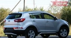 17 639 р. Защита заднего бампера с профилем Souz-96 (d60)  KIA Sportage  3 SL (2010-2016) дорестайлинг, рестайлинг  с доставкой в г. Воронеж. Увеличить фотографию 2