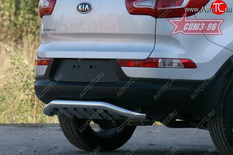 17 639 р. Защита заднего бампера с профилем Souz-96 (d60)  KIA Sportage  3 SL (2010-2016) дорестайлинг, рестайлинг  с доставкой в г. Воронеж