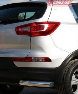 Защита заднего бампера из боковых уголков Souz-96 (d76) KIA Sportage  3 SL (2010-2016) дорестайлинг, рестайлинг