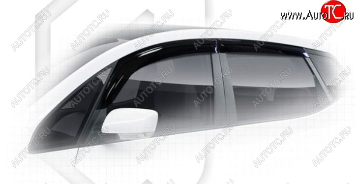 1 999 р. Дефлектора окон CA-Plastiс KIA Venga дорестайлинг (2009-2015) (Classic полупрозрачный, Крепление только на скотч)  с доставкой в г. Воронеж