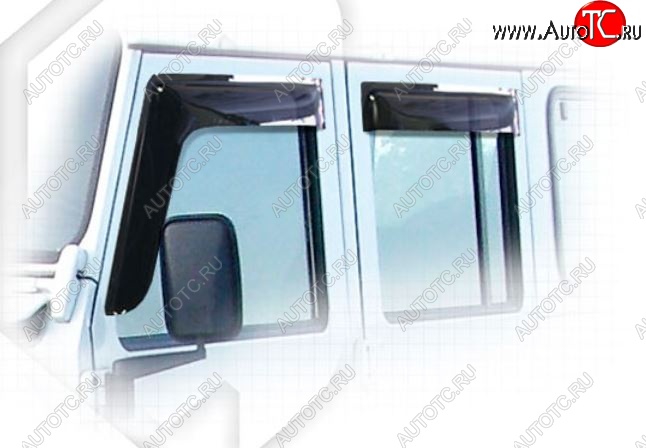 1 999 р. Дефлектора окон CA-Plastiс  Land Rover Defender 130  1 L316 (1990-2007) дорестайлинг пикап (Classic полупрозрачный)  с доставкой в г. Воронеж
