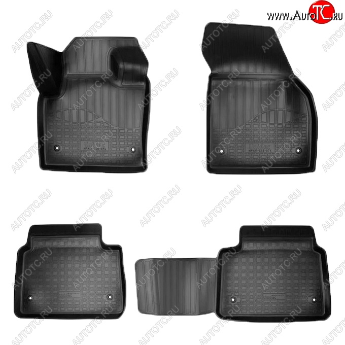 3 299 р. Коврики салонные Noplast (3D) Land Rover Discovery Sport L550 рестайлинг (2019-2025) (Черные)  с доставкой в г. Воронеж