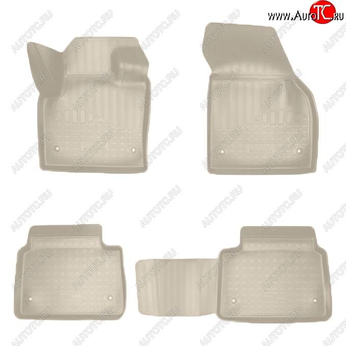 3 589 р. Коврики салонные Noplast (3D)  Land Rover Discovery Sport  L550 (2019-2025) рестайлинг (Бежевые)  с доставкой в г. Воронеж